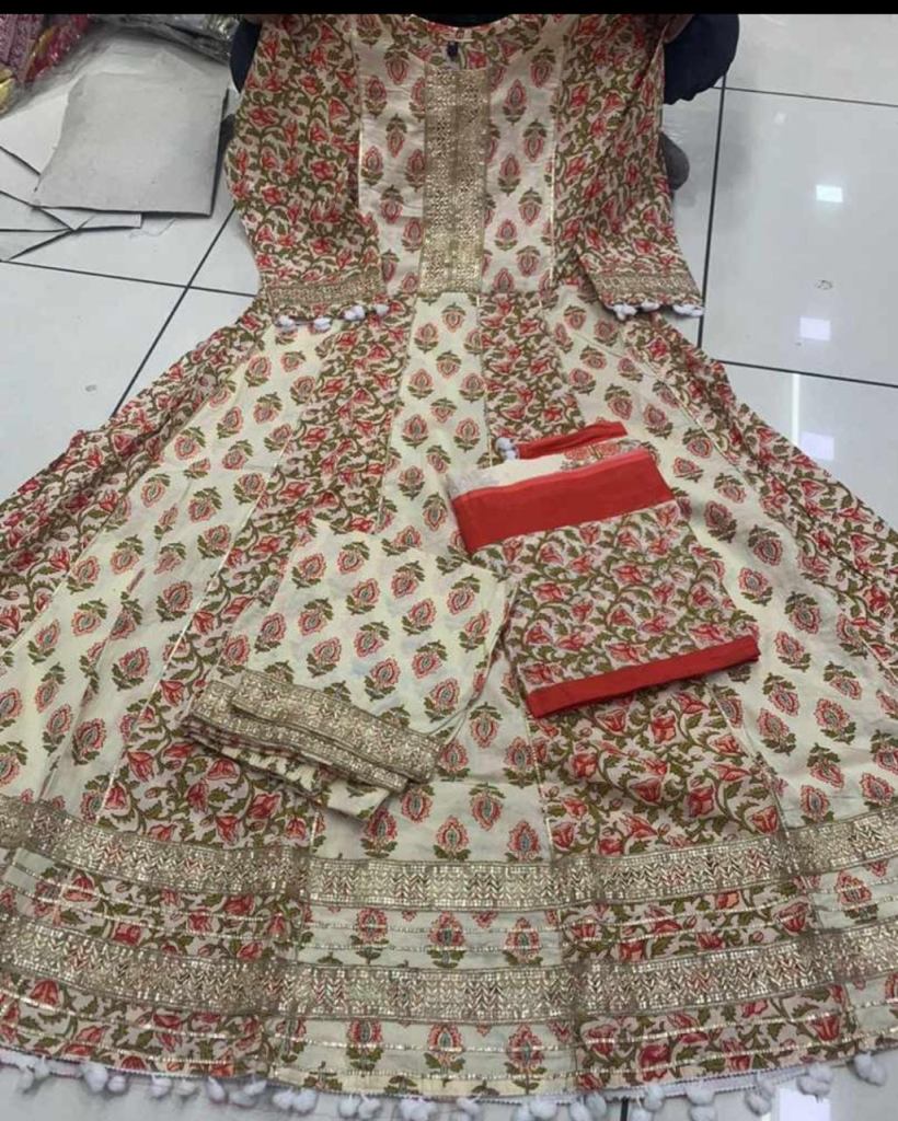 Cotton Jaypur Ghera Kurti