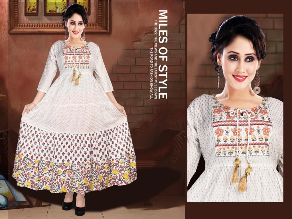 Rayon Anarkali Style Kurti