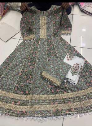 Cotton Jaypur Ghera Kurti 0